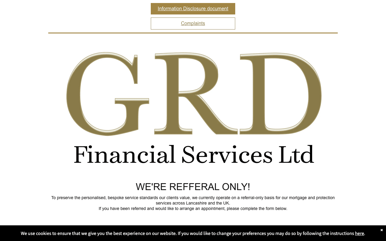 GRD Financial services ltd website preview