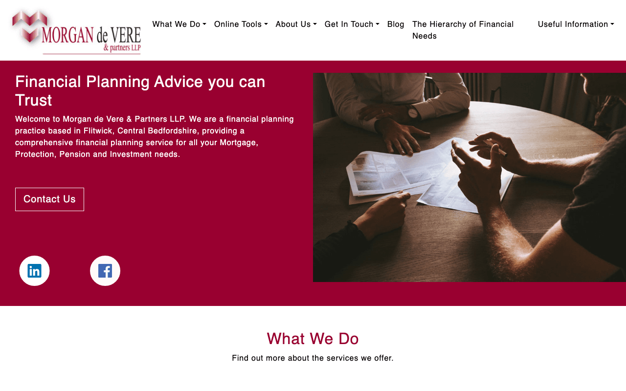 Morgan De Vere & Partners LLP website preview