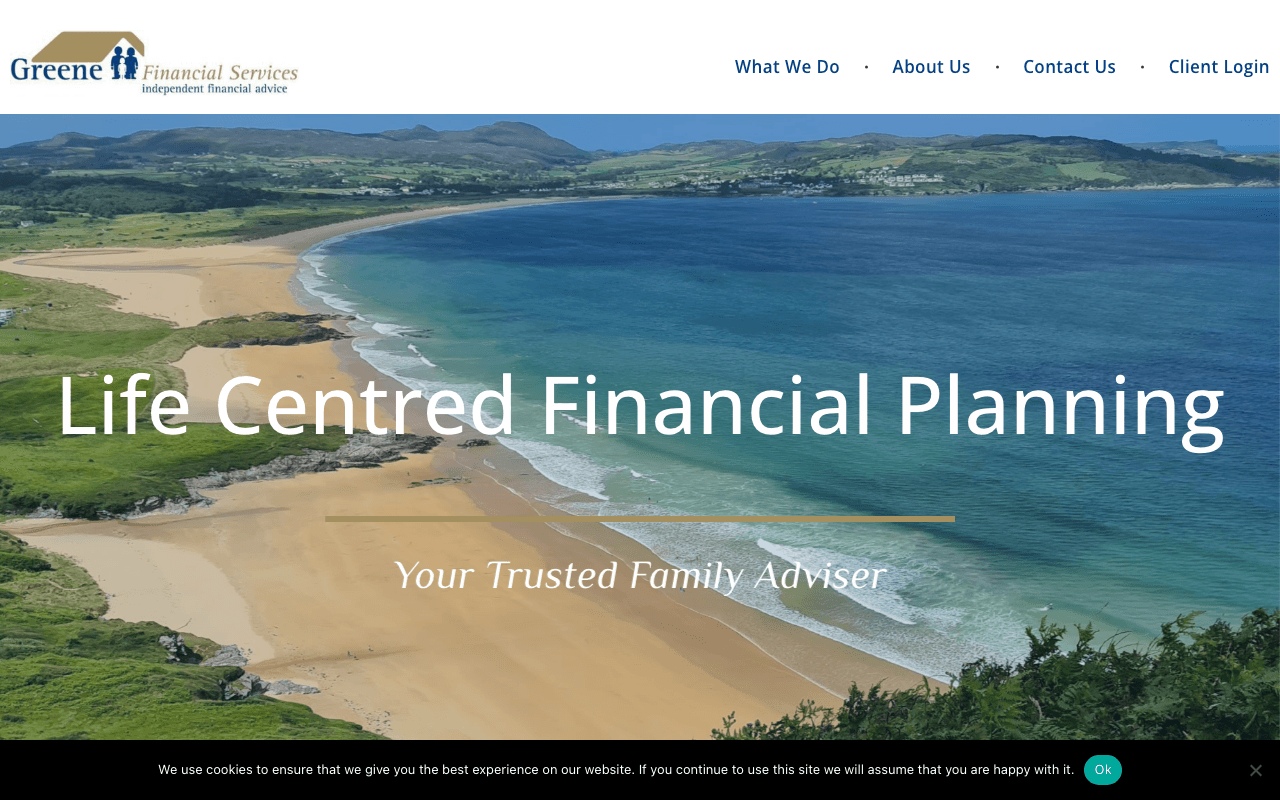 Greene Financial Services website preview