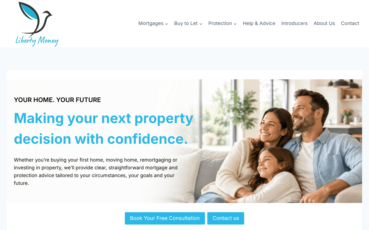Liberty Money website preview