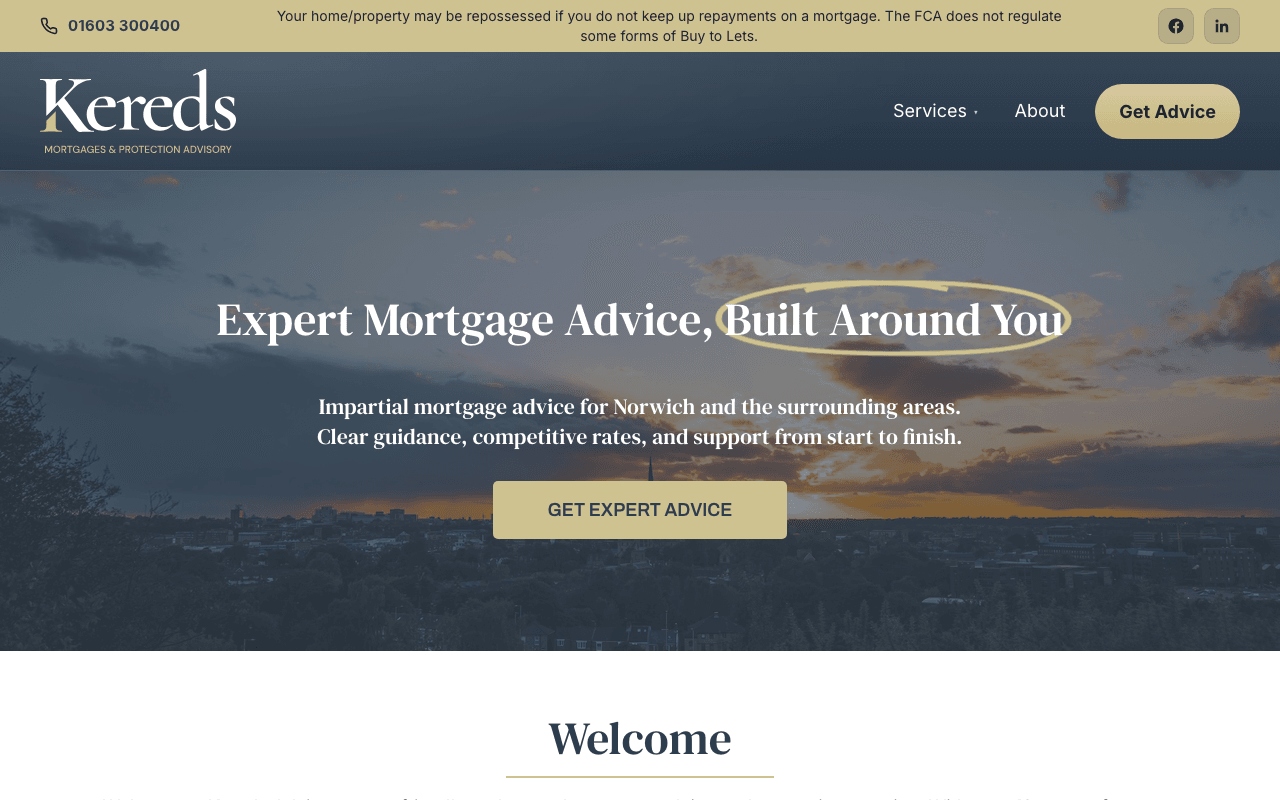 Kereds Advisory Limited website preview