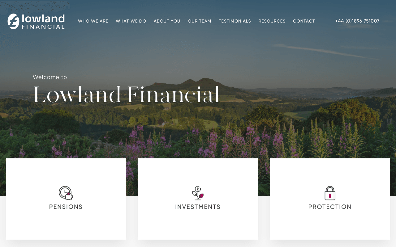Lowland Financial website preview