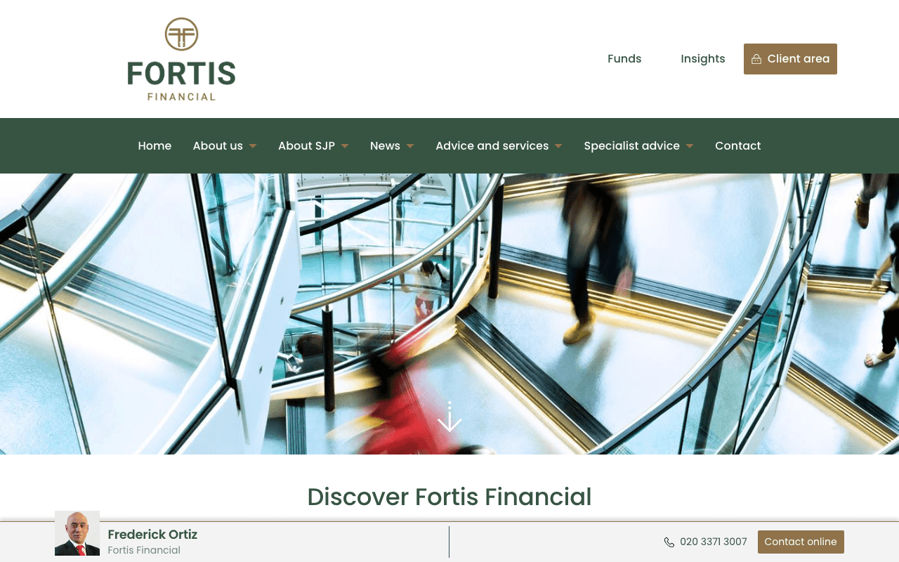 Fortis Financial website preview