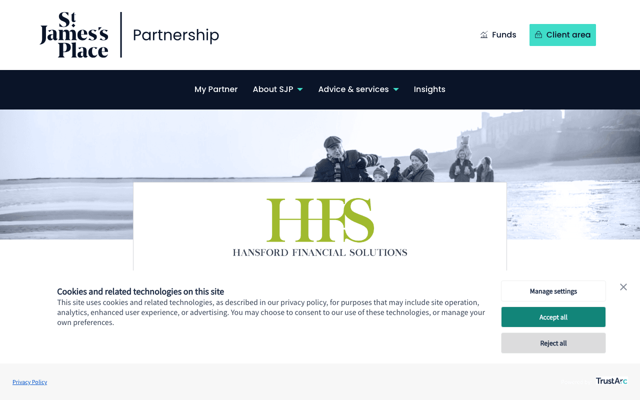 Hansford Financial Solutions website preview