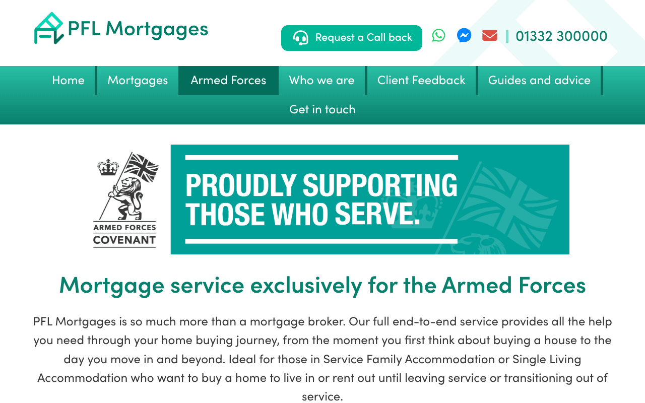 PFL Mortgages website preview