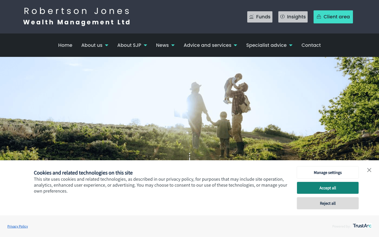 Chartered Financial Planner, RJWM Ltd website preview