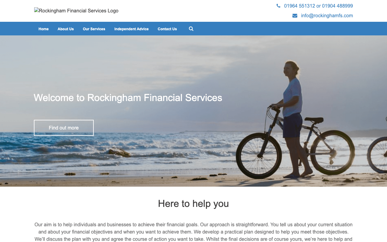 Rockingham Financial Services Ltd website preview