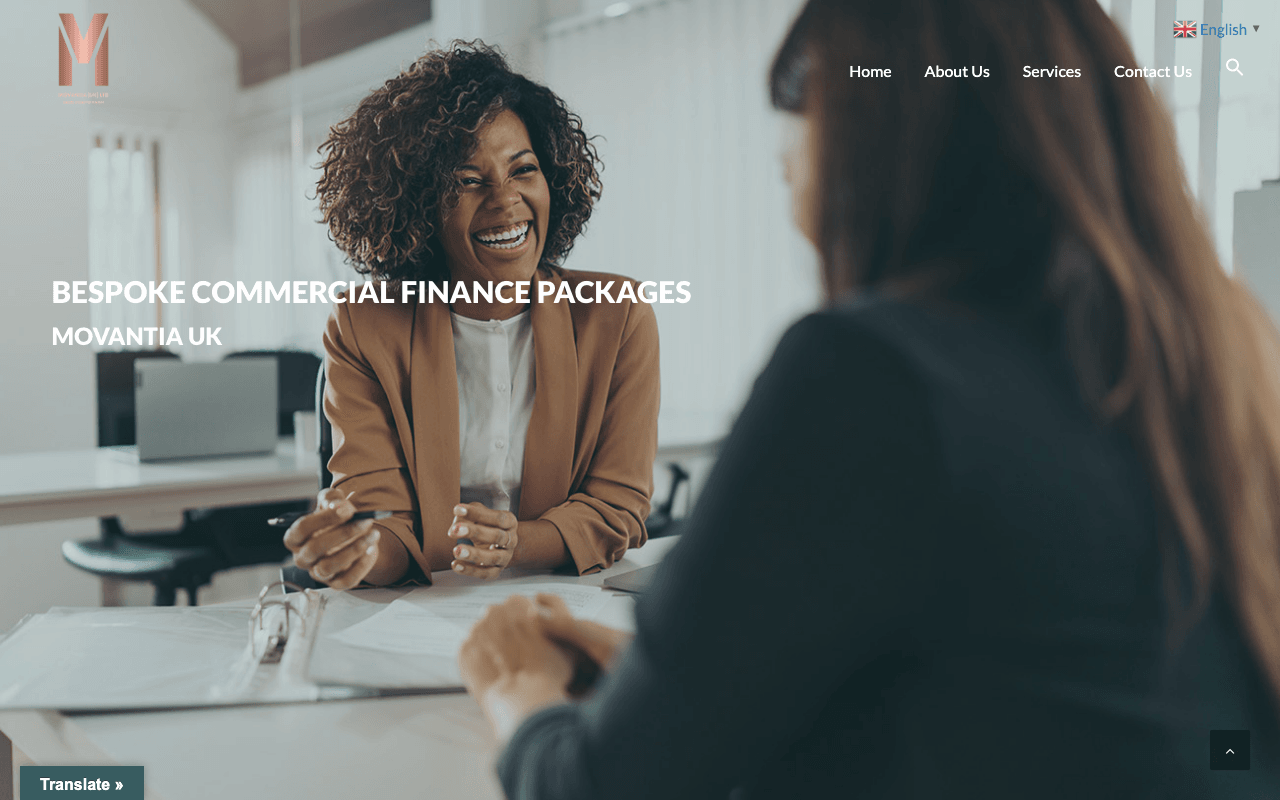 Movantia website preview