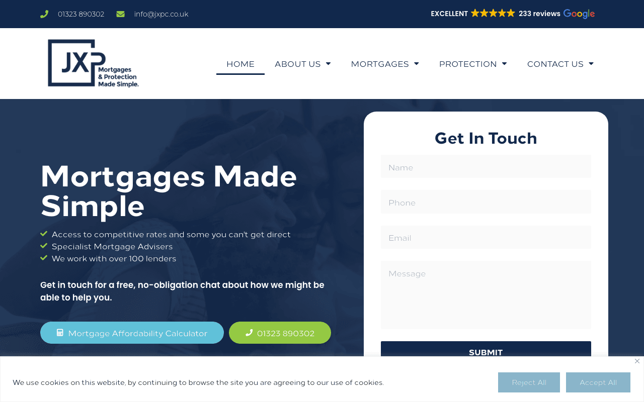 JXP Consultancy website preview