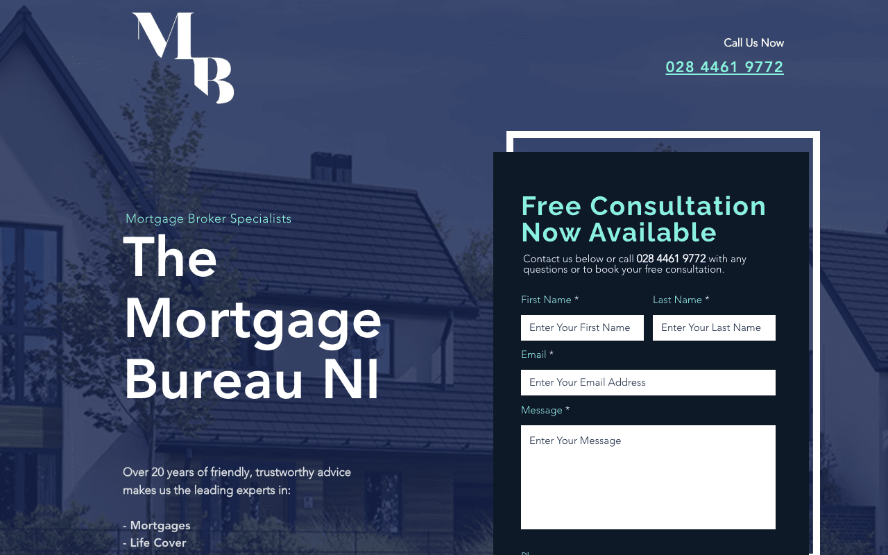 The Mortgage Bureau website preview