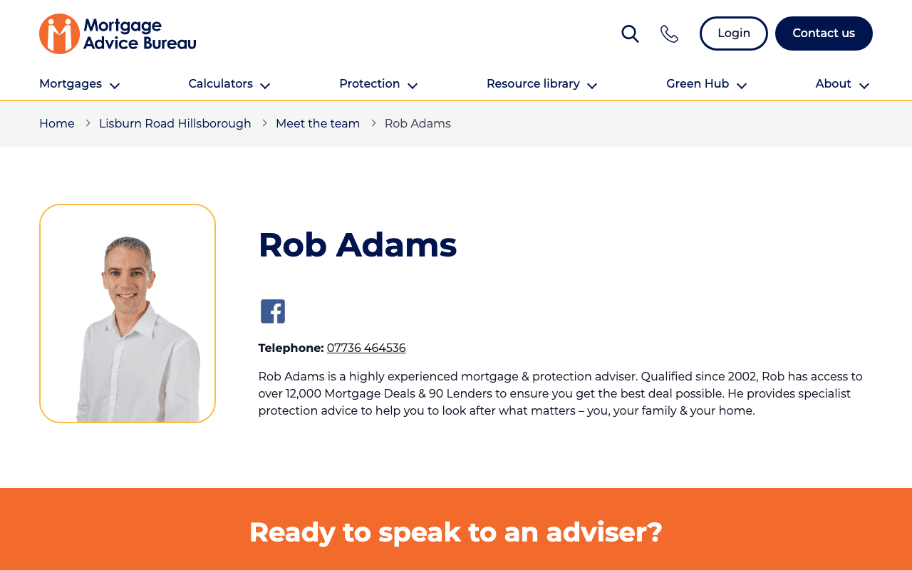 Mortgage Advice Bureau Hillsborough website preview