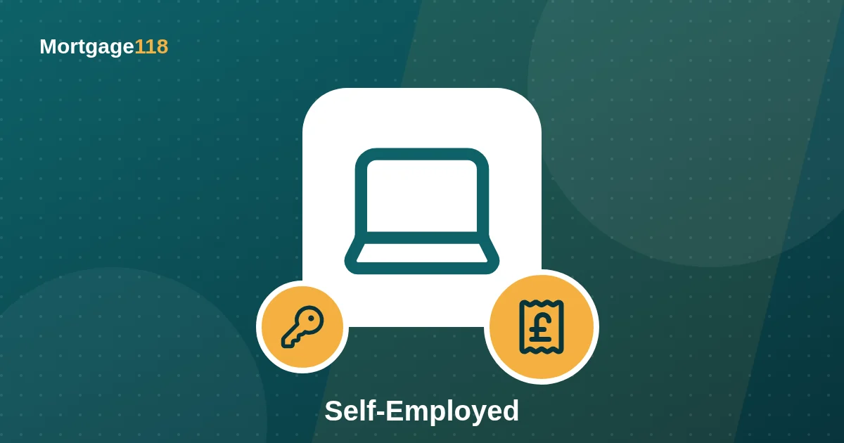 Illustration of a laptop, invoice and house key for self-employed mortgages